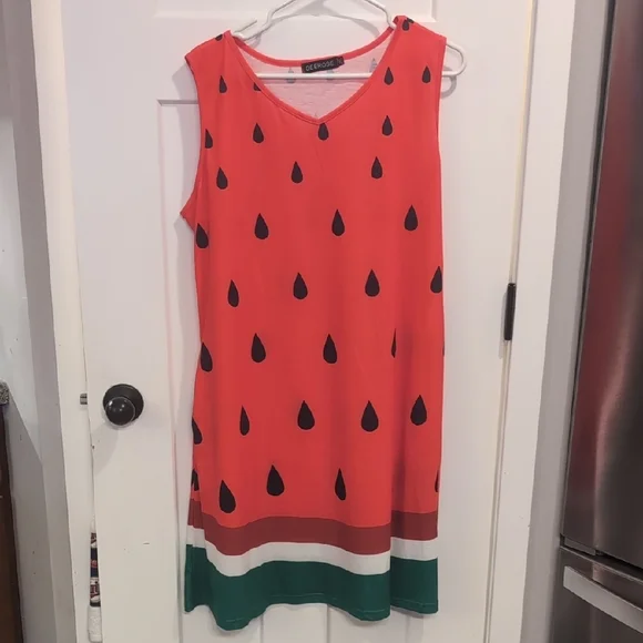 Pink and Black Sleeveless Scoop Neck Midi Sundress - Picture 1 of 8